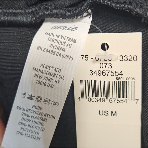 Aerie Mixed Bikini Set Ruffle Top Full Coverage Bikini Bottom Women's Medium - Picture 13 of 13